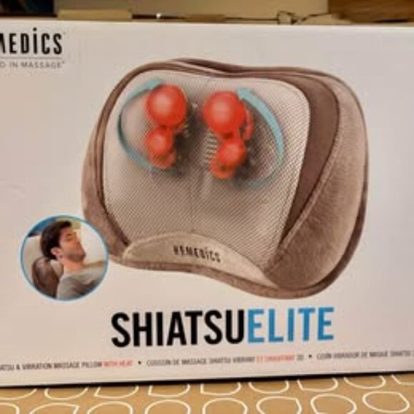 ShiatsuElite 3D: Shiatsu & Vibrating Massage Pillow with Heat  — BNIB - Picture 1 of 5